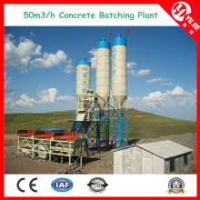 Hzs50 Concrete Batching Plant with Skip (50m3/h)